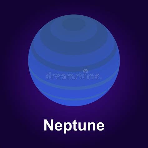 Icono Del Planeta De Neptuno Estilo Del Esquema Ilustración del Vector