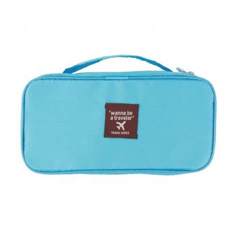 Necessaire Organizador Viagem Porta Calcinha Lingerie Azul Em Promo O Na Americanas