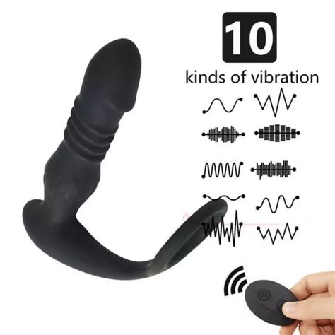 AUTOMATIC THRUSTING ANAL VIBRATOR PROSTATE MASSAGE BUTT PLUG DILDO SEX MEN WOMEN EUR