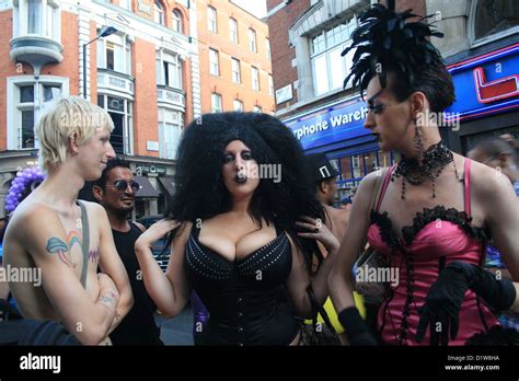 Gay Pride Afterparty In The Streets Of Soho London Stock Photo Alamy