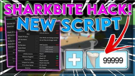 New Roblox Sharkbite Script Hack Gui Infinite Teeth Auto Farm