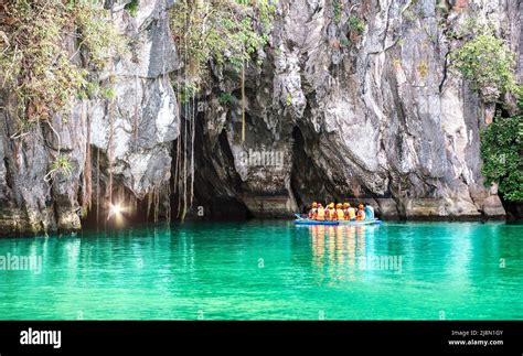 Cave entrance of Puerto Princesa subterranean underground river with ...