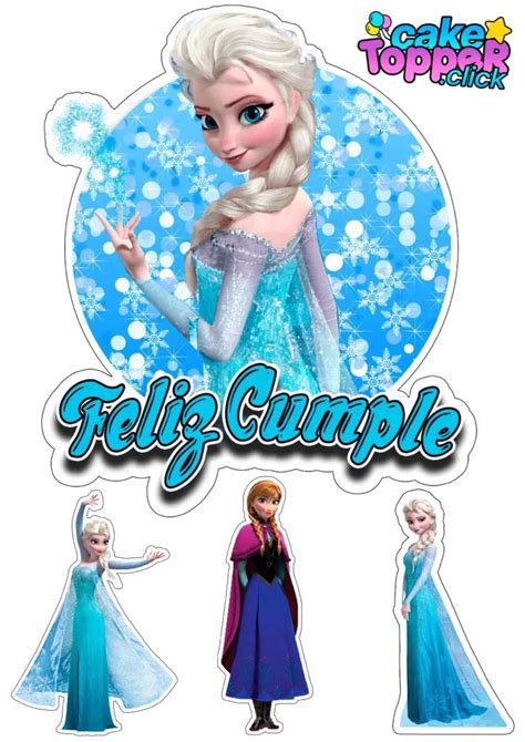 Fiesta Frozen Para Imprimir Cake Toppers Stickers Pngs Y