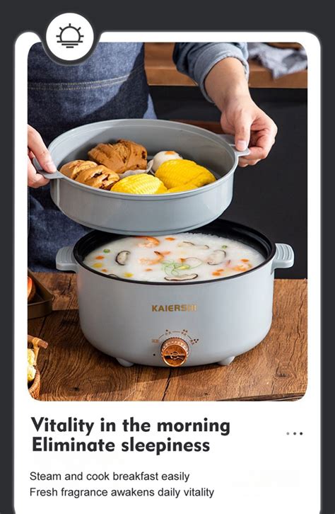 L Multi Electric Cooker W Big Capacity Gear Electric Cooking Pot Non Stick Pan Hot Pot