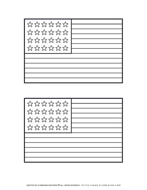 The American Flag Is Shown In Two Different Colors One With Stars On