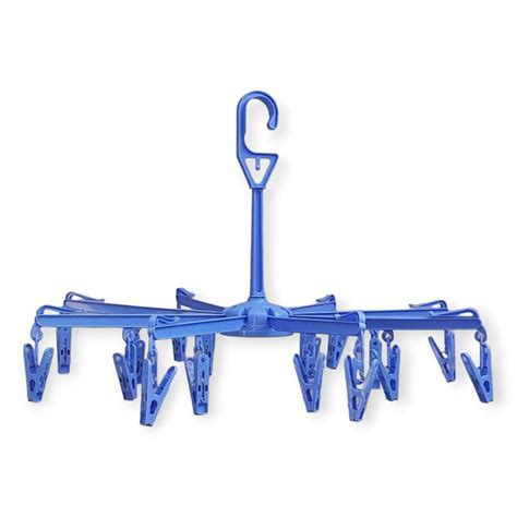 Сушилка - зонтик для носков и детских вещей на 18 прищепок голубая от ...