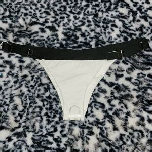 Beach Bunny Swim Beach Bunny Swimwear Whiteblack Presley Skimpy Bikini Bottom B B Nwt Sz