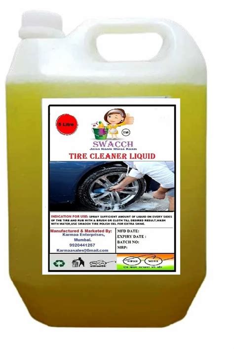5 L Swacch Yellow Tire Cleaner at ₹ 349/piece | Tire Cleaners in Thane ...