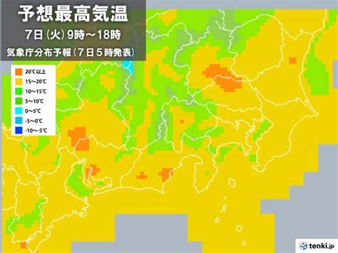 きょう7日の関東 晴れて気温が大幅アップ 4月並みの暖かさ 寒暖差と花粉に注意（tenkijp）｜dメニューニュース（nttドコモ）