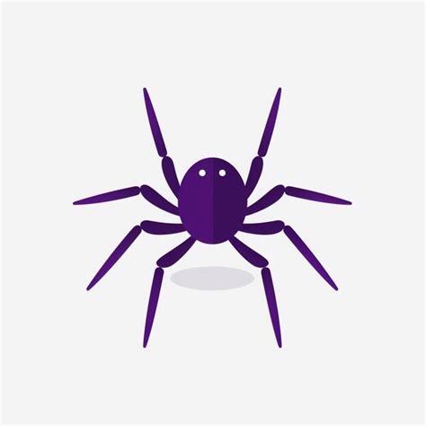 Premium Photo A Close Up Of A Purple Spider On A White Background