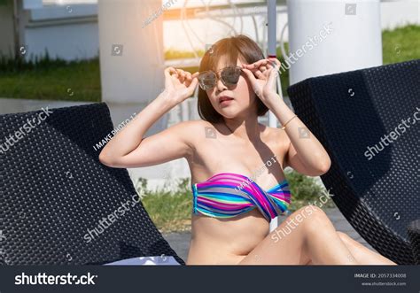 Sexy Woman Bikini Sunglass Fashion Sunglasses Stock Photo 2057334008 Shutterstock