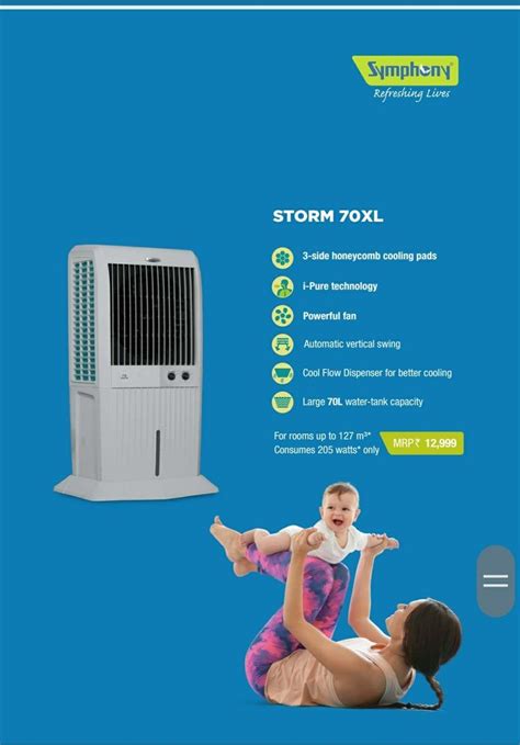 Material Abs Desert Symphony Air Cooler Upto 20 Ft At Rs 7500 In