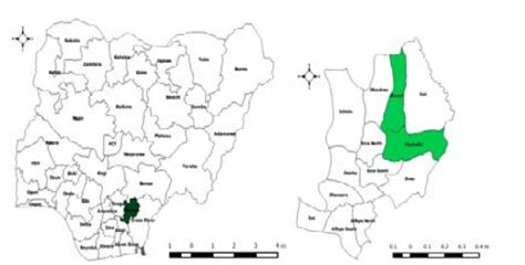 Maps Of Nigeria Showing Ebonyi State Left And Ebonyi State Right Download Scientific