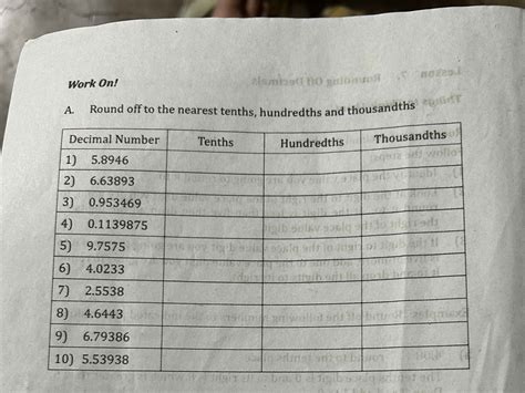 how to round to nearest tenths