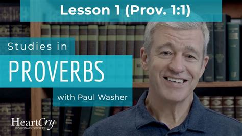 Studies In Proverbs Chapter 1 Lesson 1 Youtube