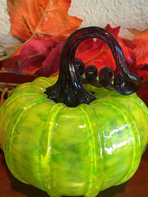 Walker And Bowes Hand Blown Glass Pumpkin 2008 From The Bagi Glass