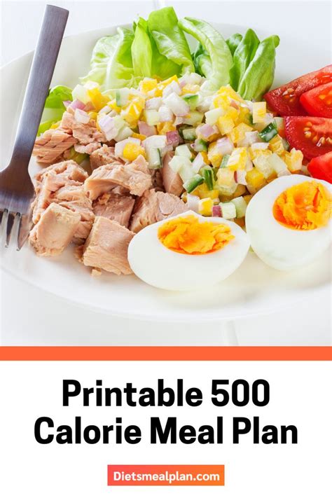 Printable 500 Calorie Diet Plan In Pdf In 2024 500 Calorie Meal Plan