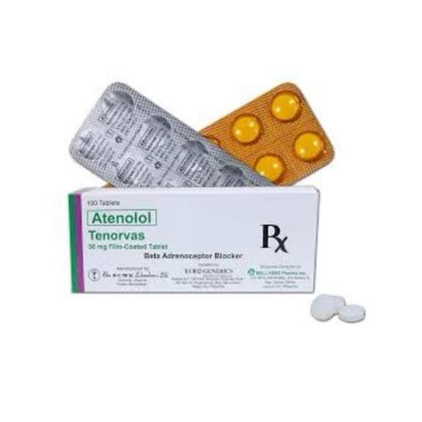 Tenorvas Atenolol 50mg Tablet X 1s Xalmeds