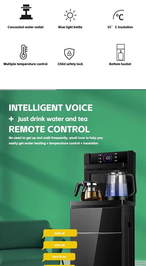 Remote Control Multi Function Vertical Drinking Cold Hot Tea Bar Machine Water Dispenser Machine
