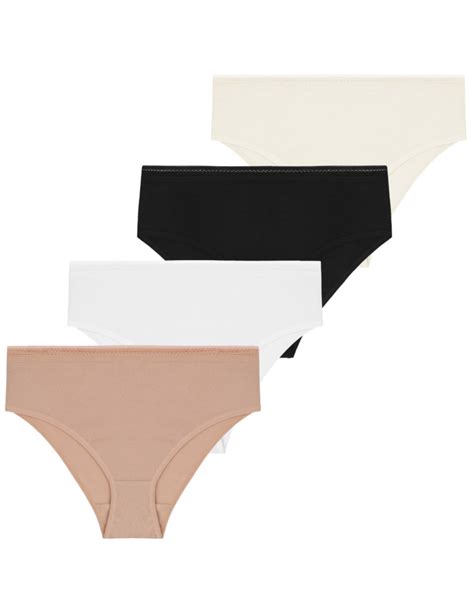 Damskie majtki figi bikini bawełniane z ozdobną gumką pak WIELOKOLOROWY sklep Moraj