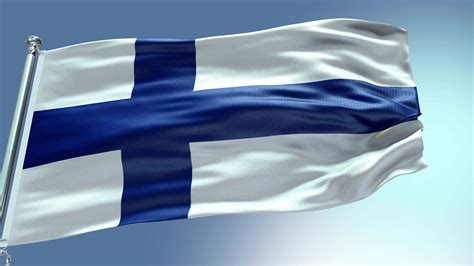 4k render Finland Flag video waving in wind Finland Flag Wave Loop waving in win 42576637 Stock