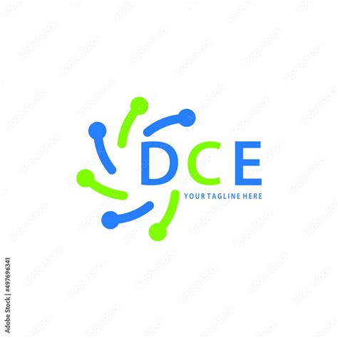 DCE logo design initial creative letter on white background. DCE vector ...