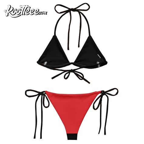 Harley Quinn Comics Inspired String Swimsuit String String Triangle Bikini Summer Vacation Hg
