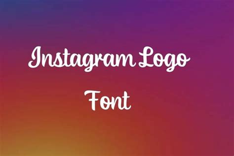 Instagram Logo Font Free Download