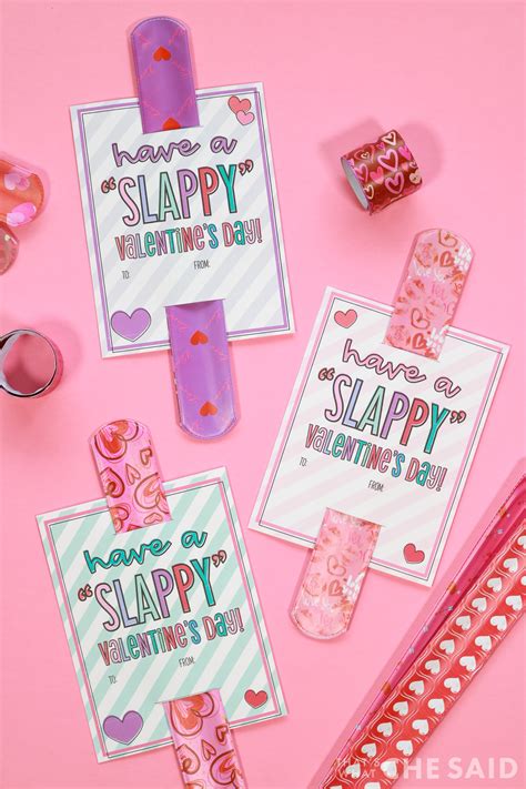 Slap Bracelet Valentine Printable