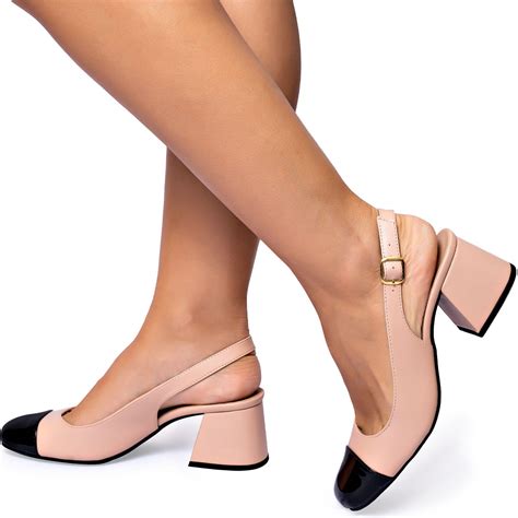 Sapato Feminino Boneca Bico Quadrado Clássico DOL2 Nude Lumiss