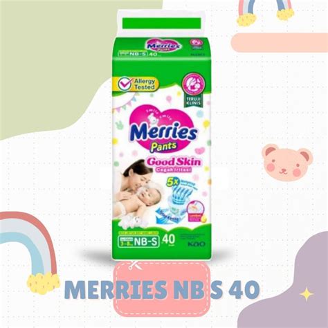 Merries Pants Good Skin NB S บรรจุ 40 | ผ้าอ้อม Merries NB - แบบกางเกง ...