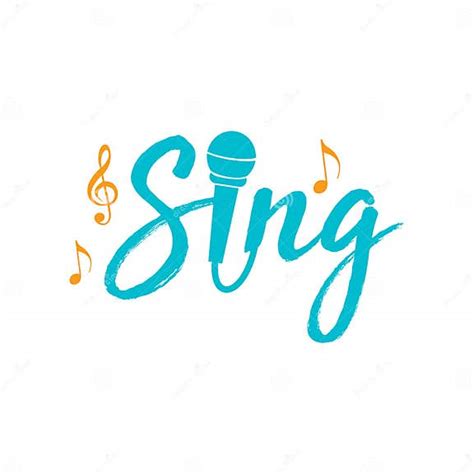 sing logo karaoke logo vector stock illustration illustration