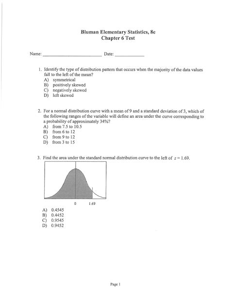 Stats Ch. 6 - Notes on lecture for chapter 6 statistics - MATH 10 - Studocu