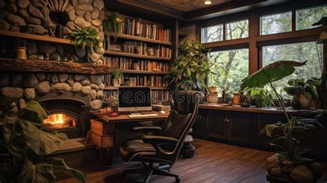 Inspiring Office Interior Design Rustic Style Generative AI AIG 31 ...