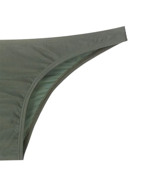 Lygia Nanny Poipu Gathered Bikini Bottoms Green Farfetch Uk