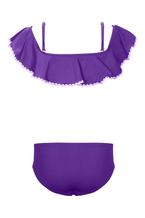 Freya Üçgen Fırfırlı Çocuk Bikini Takım