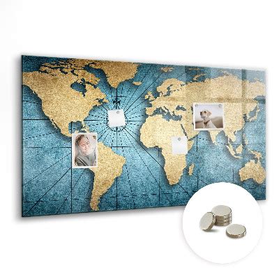 Tableau magnétique enfant Carte du monde 3D Tulup fr