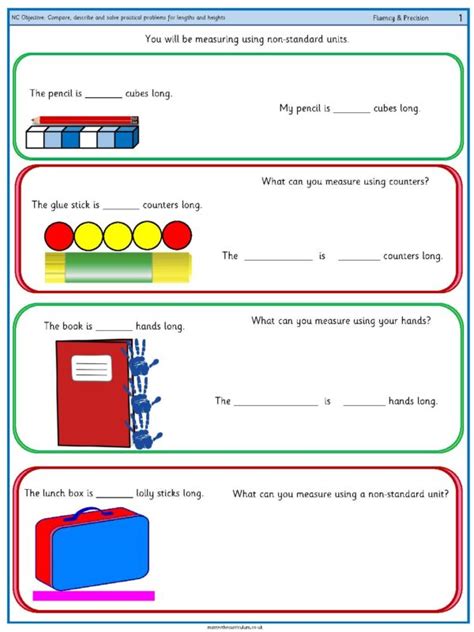 Year 1 Compare Describe And Solve Practical Problems For Lengths And Heights 2 Master The