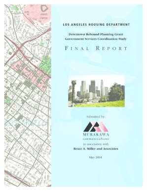 Fillable Online Lahd Lacity Final Report LAHD The City Of Los