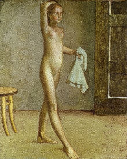 Naked In Scarf By Balthus Balthasar Klossowski