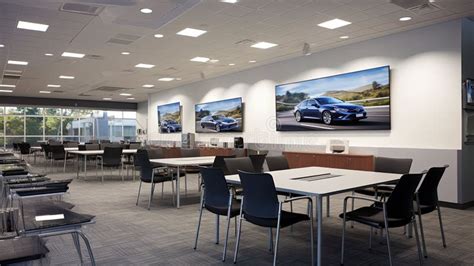 Training Car Dealership Interior Stock Illustration - Illustration of ...