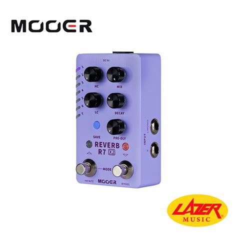 Mooer R7 X2 Reverb Dual Footswitch Stereo Reverb Pedal