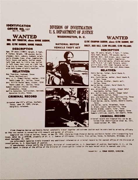 The Real Bonnie And Clyde Wanted Posters