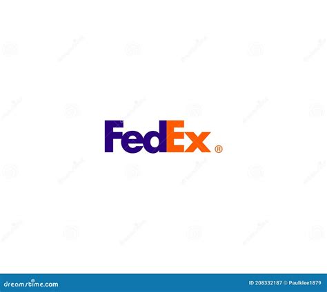 Fedex Logo Editorial Illustrative on White Background Editorial ...