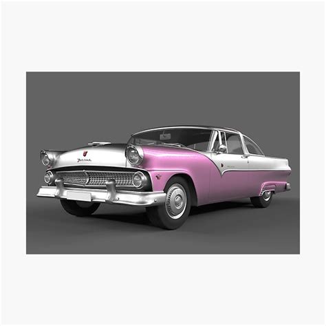 Pink And White Crown Vic 1955 Photographic Print For Sale By