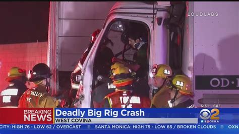 Driver Killed In Crash Involving 3 Big Rigs On 10 Freeway In West Covina Youtube