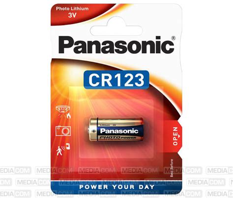 PANASONIC Batterie Lithium, CR123, 3V Photo, Retail Blister (1-Pack)