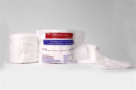 Cotton White Gamjee Roll For Clinic Hospital Laboratory Pattern