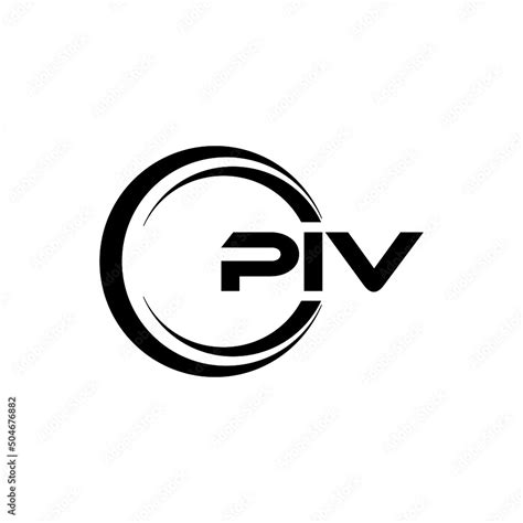 piv letter logo design  white background  illustrator vector