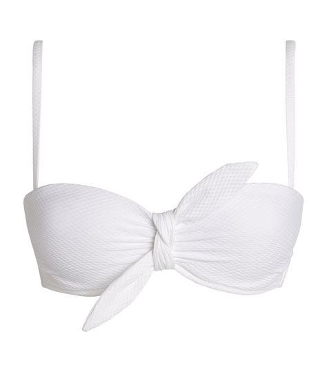 Womens Heidi Klein White Antibes Bow Bikini Top Harrods Uk